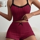 Damen Spitzen-Camisole und Shorts Pyjama-Set