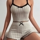 Damen Spitzen-Camisole und Shorts Pyjama-Set