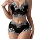 lace Three-Piece Lingerie Set With Suspender Shorts