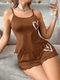 heart Print Cami Top And Shorts Pajama Lounge Set