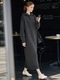 hooded Long Knit Dress With Four-Button Detail Plus Size