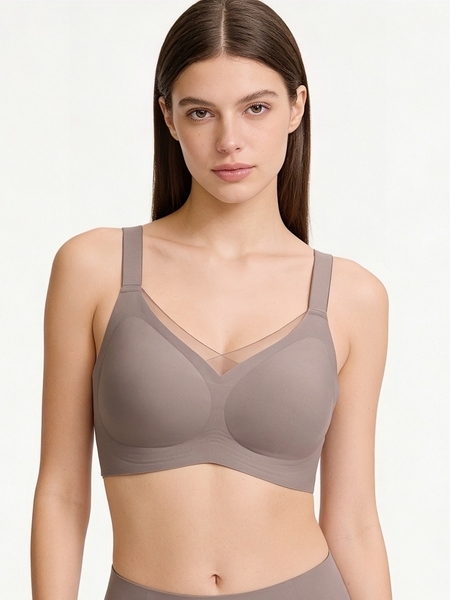 plus Size Anti-Sagging Push-Up Breathable Mesh Bra