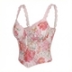 lace Embroidered Floral Fishbone Corset Waist Trainer Top