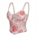 lace Embroidered Floral Fishbone Corset Waist Trainer Top