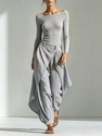 off-Shoulder Slim Fit Top With Wide Leg Pants Two-Piece Set