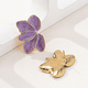 elegant Enamel Leaf Flower Stud Earrings For Women