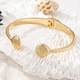 golden yellow ocean Shell Metal Bracelet For Women Summer Commute Accessory