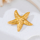 vintage Metal Starfish Shell Conch Brooch Women's Corsage