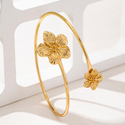golden yellow elegant Enamel Flower Armband For Women Summer Vacation Jewelry