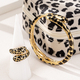 leopard Print Set leopard Print Bracelet And Ring Set Retro Daily Wear Jewelry