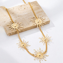 golden yellow irregular Metal Sun Waist Chain For Women