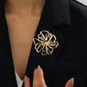 metal Flower Heart Star Brooch Set