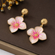 colorful Oil-Drip Flower Earrings For Women Beach Vacation Party