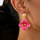 colorful Oil-Drip Flower Earrings For Women Beach Vacation Party