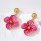colorful Oil-Drip Flower Earrings For Women Beach Vacation Party