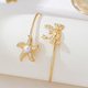 golden yellow ocean Series Starfish Crab Women's Armband