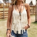 fringe Cami Vest Western Style Women's Top