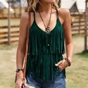 fringe Cami Vest Western Style Women's Top