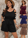 plus Size Off-Shoulder Casual Jumpsuit