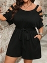 plus Size Off-Shoulder Casual Jumpsuit