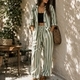 striped Shirt And Loose Pants 2-Piece Set