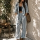 striped Shirt And Loose Pants 2-Piece Set