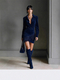 western Cowboy Style Suede Fringe Slim Fit Long Sleeve Dress
