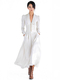 elegant V-Neck Puff Sleeve Waist-Cinching Formal Dress
