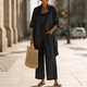 women's 3-Piece Straight-Leg Solid Color Casual Travel Set