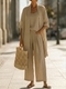 women's 3-Piece Straight-Leg Solid Color Casual Travel Set
