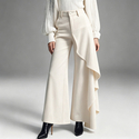 irregular Splicing Drape Suede Women's Trousers
