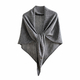 triangle Large Shawl Women Wool Blend Solid Color Warm Knit Scarf