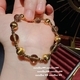 vintage Royal Iris Gemstone Necklace With Beaded Bracelet