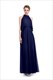 Ärmelloses bodenlanges Maxikleid aus Chiffon mit Überwurf