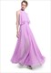 Ärmelloses bodenlanges Maxikleid aus Chiffon mit Überwurf