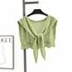 Hollow-Out Knitted Shrug Vest For Women