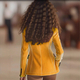 Women's Long Sleeve Lace Patchwork Gold Velvet Coat