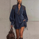 V-Neck Tassel Embroidered Dress For Women