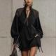 V-Neck Tassel Embroidered Dress For Women