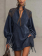 V-Neck Tassel Embroidered Dress For Women