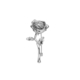 Simple Rose Brooch Men's High-End Suit Jacket Lapel Pin