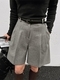 High-Waist A-Line Woolen Shorts For Women