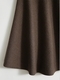 Brown Houndstooth Woolen High Waist A-Line Midi Skirt