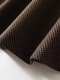 Brown Houndstooth Woolen High Waist A-Line Midi Skirt