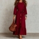 Women's Elastic Waist Patchwork Ruffle Hem Dress