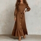 Women's Elastic Waist Patchwork Ruffle Hem Dress