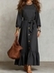 Women's Elastic Waist Patchwork Ruffle Hem Dress