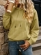 Women's Loose Solid Color Hoodie With Pockets