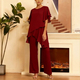 Women's Loose Chiffon Two-Piece Set Solid Color Plus Size