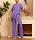 Women's Loose Chiffon Two-Piece Set Solid Color Plus Size